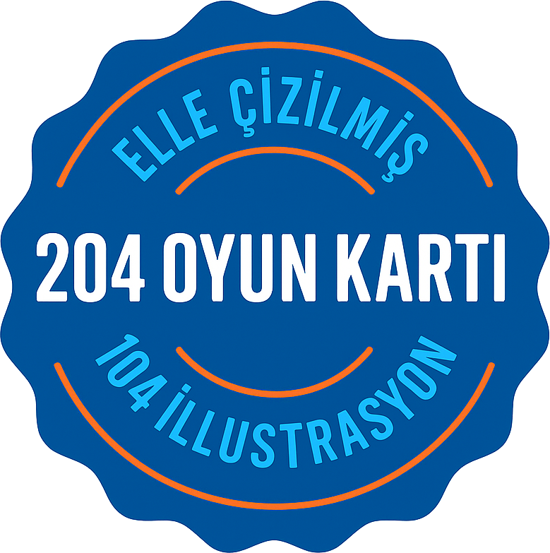 204 oyun kartı, 104 illüstrasyon